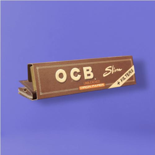Papel OCB Virgin Marrón Slim + Tips