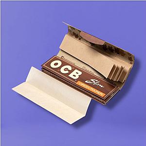Papel OCB Virgin Marrón Slim + Tips