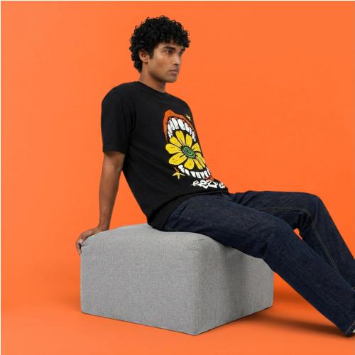 Camiseta Eezee Flowerbreath - L - Labios Rojo