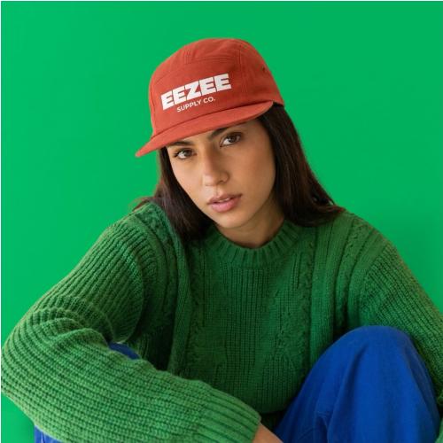 Gorra Eezee 4 panels straight-logo - Rojo - Vista alternativa