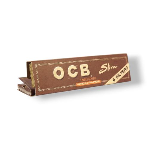 Papel OCB Virgin Marrón Slim + Tips